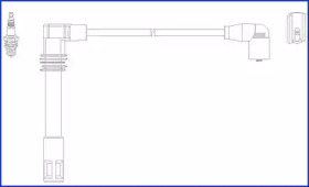 Проводи запалювання Audi A4/A6/A8/VW Passat 2.4/ 2.6/2.8i 94-00 (к-кт) (HÜCO) HITACHI 134803
