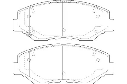 Комплект гальмівних колодок с 4 шт. дисків WAGNER WBP23868A