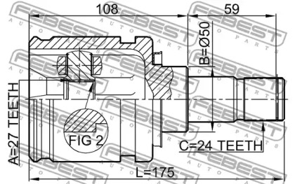 Шрус FEBEST 0111-ACV30LH