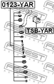 Тяга стабілізатора FEBEST 0123-YAR