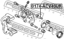 ВТУЛКА НАПРЯМНА СУПОРТА ТОРМОЗНОГО ЗАДНЬОГО FEBEST 0174-ACV40UR