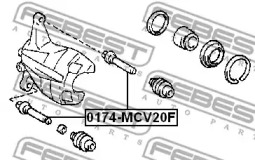 Направляючий болт тормозного суппорта FEBEST 0174-MCV20F