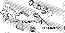 Напрямна втулка гальмівного супорту FEBEST 0174-NZE120F