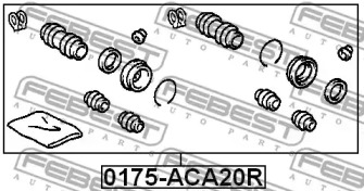 РЕМКОМПЛЕКТ СУПОРТА ТОРМОЗНОГО ЗАДНЬОГО FEBEST 0175-ACA20R