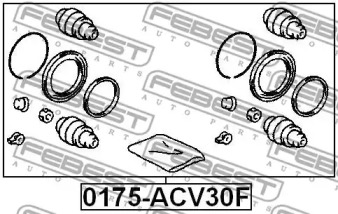 Ремонтний комплет гальмівного супорта FEBEST 0175-ACV30F