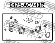 РЕМКОМПЛЕКТ СУПОРТА ГАЛЬМІВНОГО ЗАДНЬОГО FEBEST 0175-ACV40R
