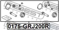 РЕМКОМПЛЕКТ СУПОРТА ГАЛЬМІВНОГО ЗАДНЬОГО FEBEST 0175-GRJ200R