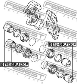 ПОРШЕНЬ СУПОРТА ТОРМОЗНОГО ПЕРЕДНЬОГО FEBEST 0176-GRJ120F