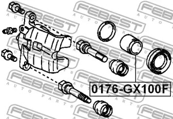 ПОРШЕНЬ СУПОРТА ГАЛЬМІВНОГО ПЕРЕДНЬОГО FEBEST 0176-GX100F