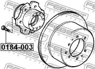 ШПИЛЬКА КОЛІСНА FEBEST 0184-003