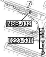 Тяга стабілізатора FEBEST 0223-530