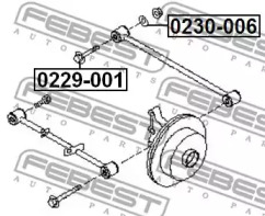 Болт подвески с ексцентриком FEBEST 0229-001