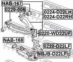 Болт кріплення FEBEST 0229-006