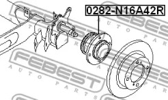Ступица колеса FEBEST 0282-N16A42R
