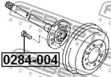 Болт колеса FEBEST 0284-004