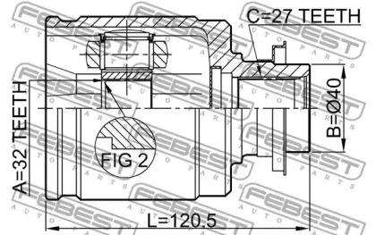 ШРУС ВНУТРІШНІЙ 32X40X27 FEBEST 0311-CRVLH