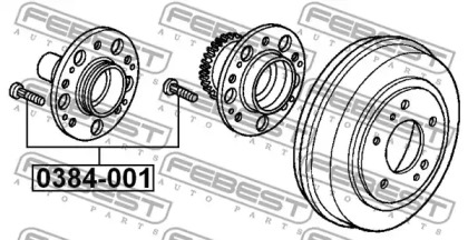 ШПИЛЬКА КОЛІСНА FEBEST 0384-001