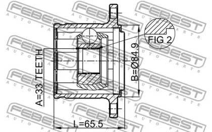 ШРУС ВНУТРЕННИЙ ПРАВЫЙ 33X84.9 FEBEST 0411-KB4RH
