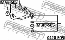 ОПОРА КУЛЬОВА ПЕРЕДНЬОГО ВЕРХНЬОГО ВАЖЕЛЯ FEBEST 0420-505