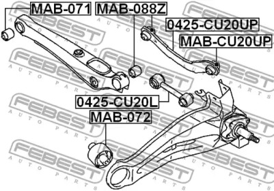 ТЯГА ЗАДНЯ ПОПЕРЕЧНА НИЖНЯ FEBEST 0425-CU20L