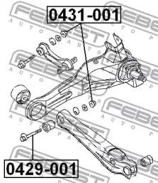 БОЛТ С ЕКСЦЕНТРИКОМ FEBEST 0429-001