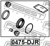 РЕМКОМПЛЕКТ СУПОРТА ГАЛЬМІВНОГО ЗАДНЬОГО FEBEST 0475-DJR