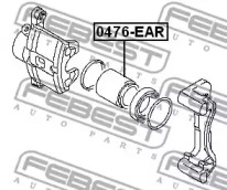 ПОРШЕНЬ СУПОРТА ТОРМОЗНОГО ЗАДНЬОГО FEBEST 0476-EAR