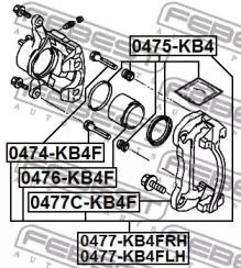 ПОРШЕНЬ СУПОРТА ГАЛЬМІВНОГО ПЕРЕДНЬОГО FEBEST 0476-KB4F