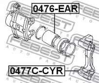 СКОБА ЗАДНЬОГО ГАЛЬМІВНОГО СУПОРТА FEBEST 0477C-CYR