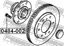 Болт колеса FEBEST 0484-002