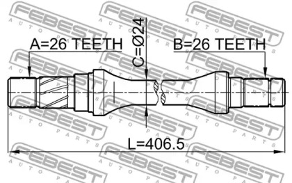 Піввісь FEBEST 0512-626GD