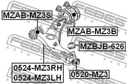Кульовий шарнір FEBEST 0520-MZ3