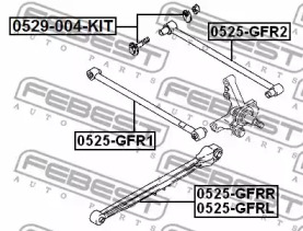 Важіль підвіски FEBEST 0525-GFR1