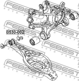 Болт подвески с ексцентриком FEBEST 0530-002