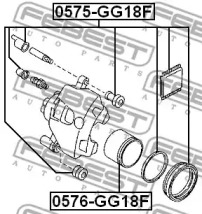 РЕМКОМПЛЕКТ СУПОРТА ГАЛЬМІВНОГО ПЕРЕДНЬОГО FEBEST 0575-GG18F