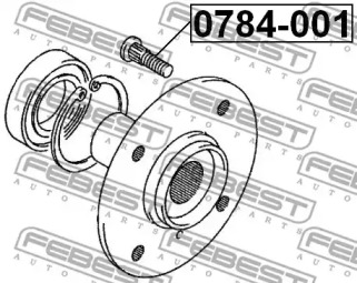 ШПИЛЬКА КОЛІСНА FEBEST 0784-001