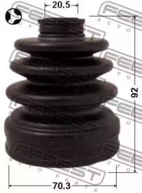 ПИЛЬОВИК ШРУС ВНУТРЕННИЙ КОМПЛЕКТ 70.3X92X20.5 FEBEST 0815-B9