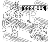 Болт колеса FEBEST 0884-001
