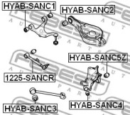 Важіль підвіски FEBEST 1225-SANCR