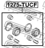 Ремонтний комплект супорта гальмівної системи FEBEST 1275-TUCF