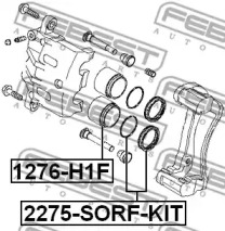ПОРШЕНЬ СУПОРТА ГАЛЬМІВНОГО ПЕРЕДНЬОГО FEBEST 1276-H1F