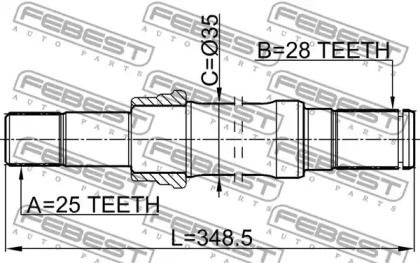 Привідний вал FEBEST 1512-001