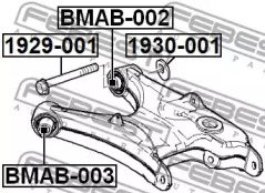 Болт подвески с ексцентриком FEBEST 1929-001