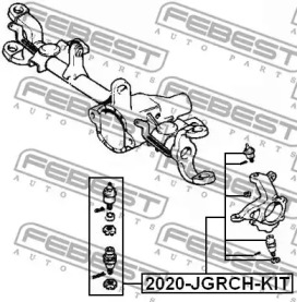 Кульовий шарнір FEBEST 2020-JGRCH-KIT