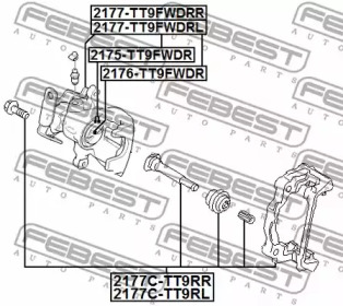 Скоба тормозного супорта FEBEST 2177C-TT9RL
