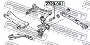 Болт з ексцентриком FEBEST 2729-001