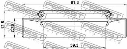 Сальник приводу FEBEST 95GDW-41610813L