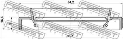 САЛЬНИК ПРИВОДУ 40X64X9X15.6 FEBEST 95HBY-40640916R