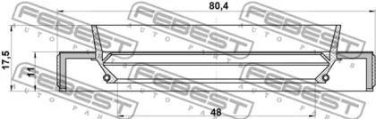 САЛЬНИК ПРИВОДУ 50X80X11X17.5 FEBEST 95HBY-50801117L