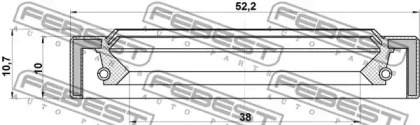 Уплотняющее кольцо FEBEST 95IAY-40521011X